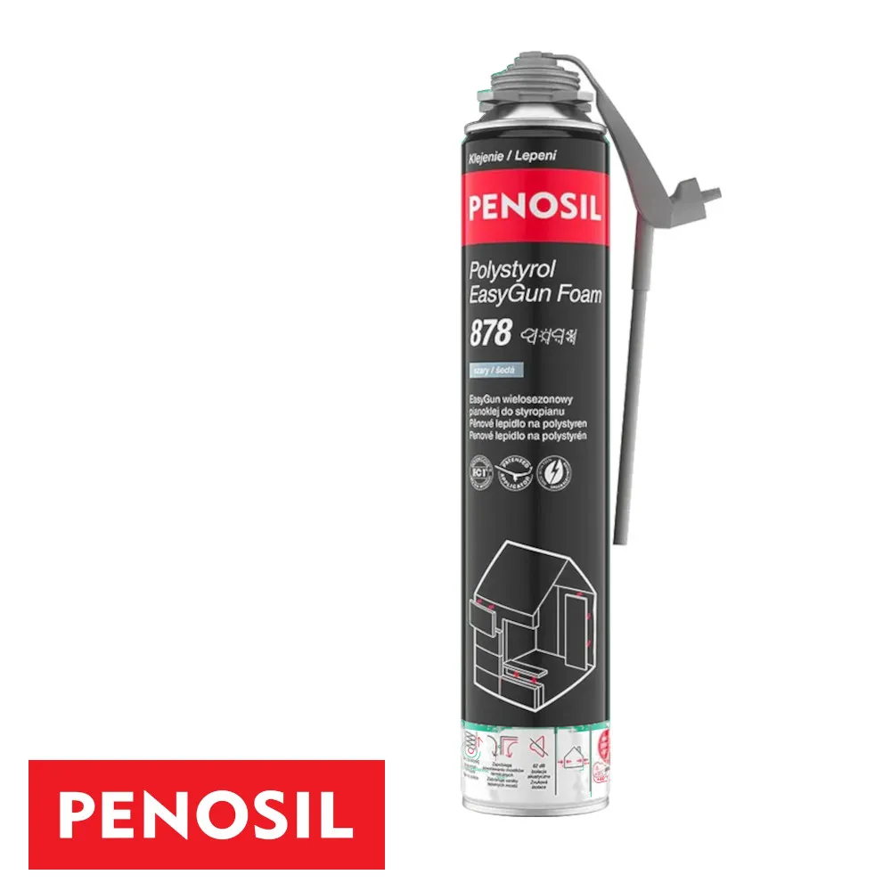 Penosil Polystyrol EasyGun Foam 878 750ml Grey — piana klejowa do styropianu