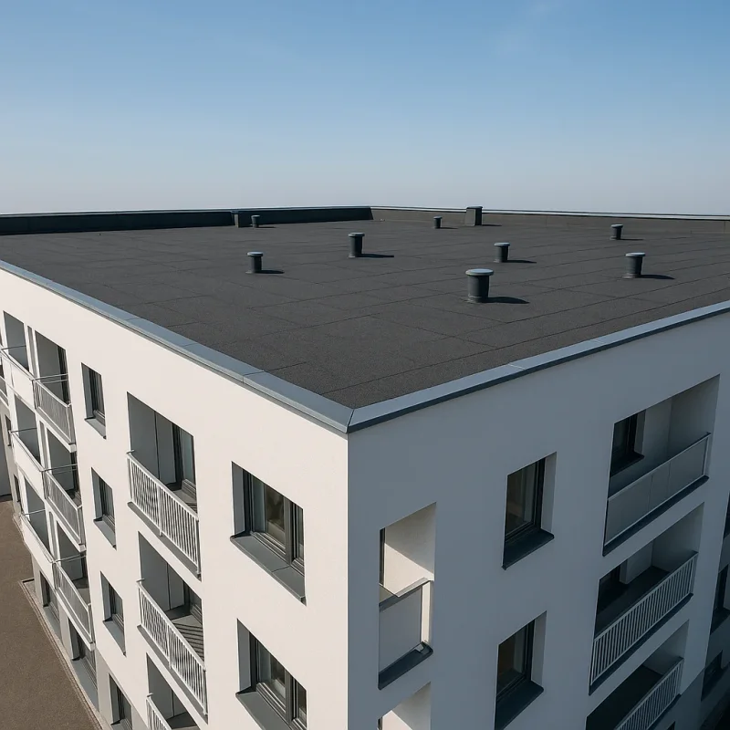Plochá střecha (železobetonový stropodach) — termPIR® AL