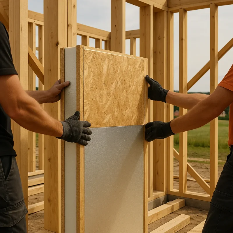 Skeletová stěna — termPIR® OSB-AL-OSB