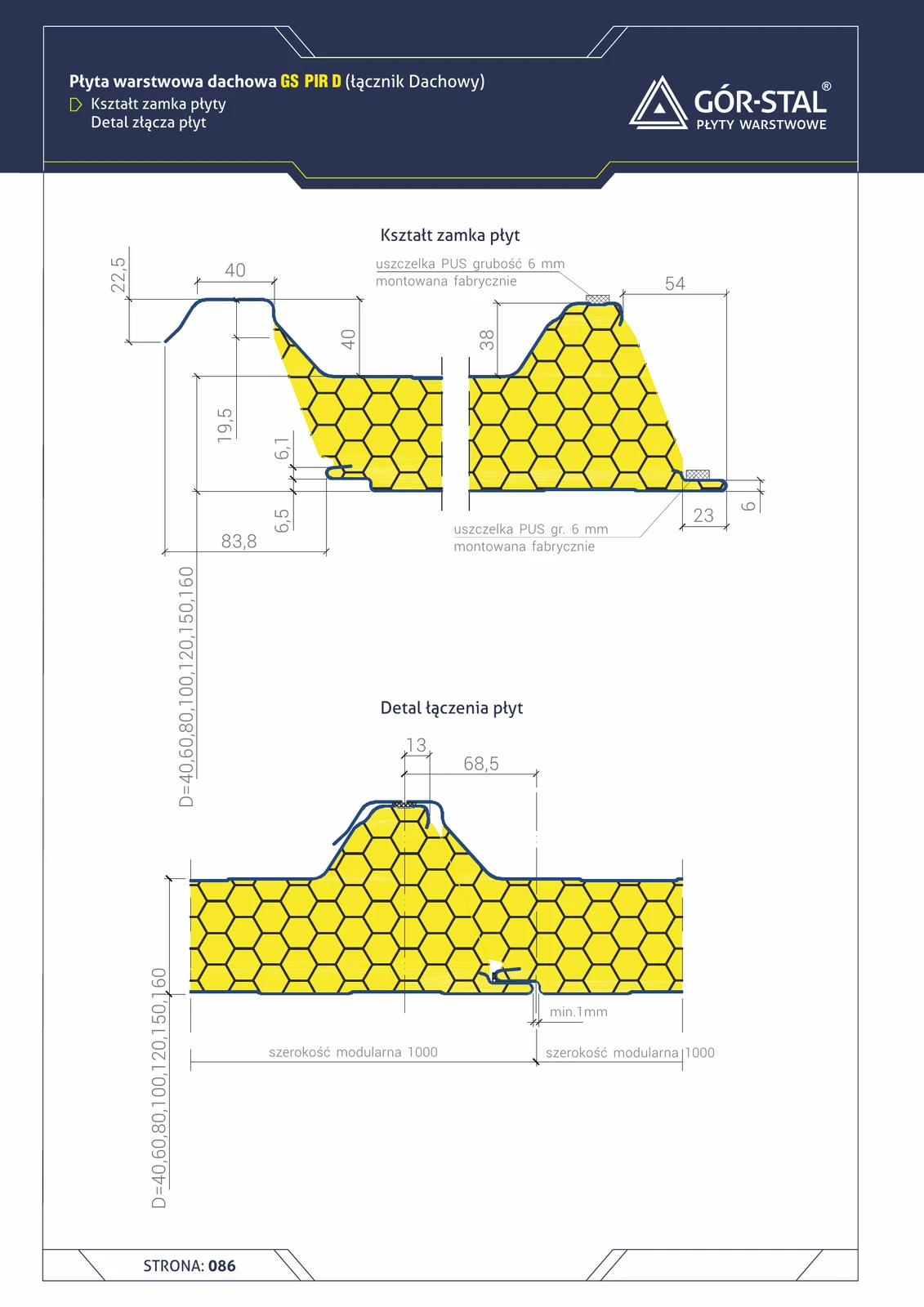 Schloss + Verbindung der Paneele GS PIR D